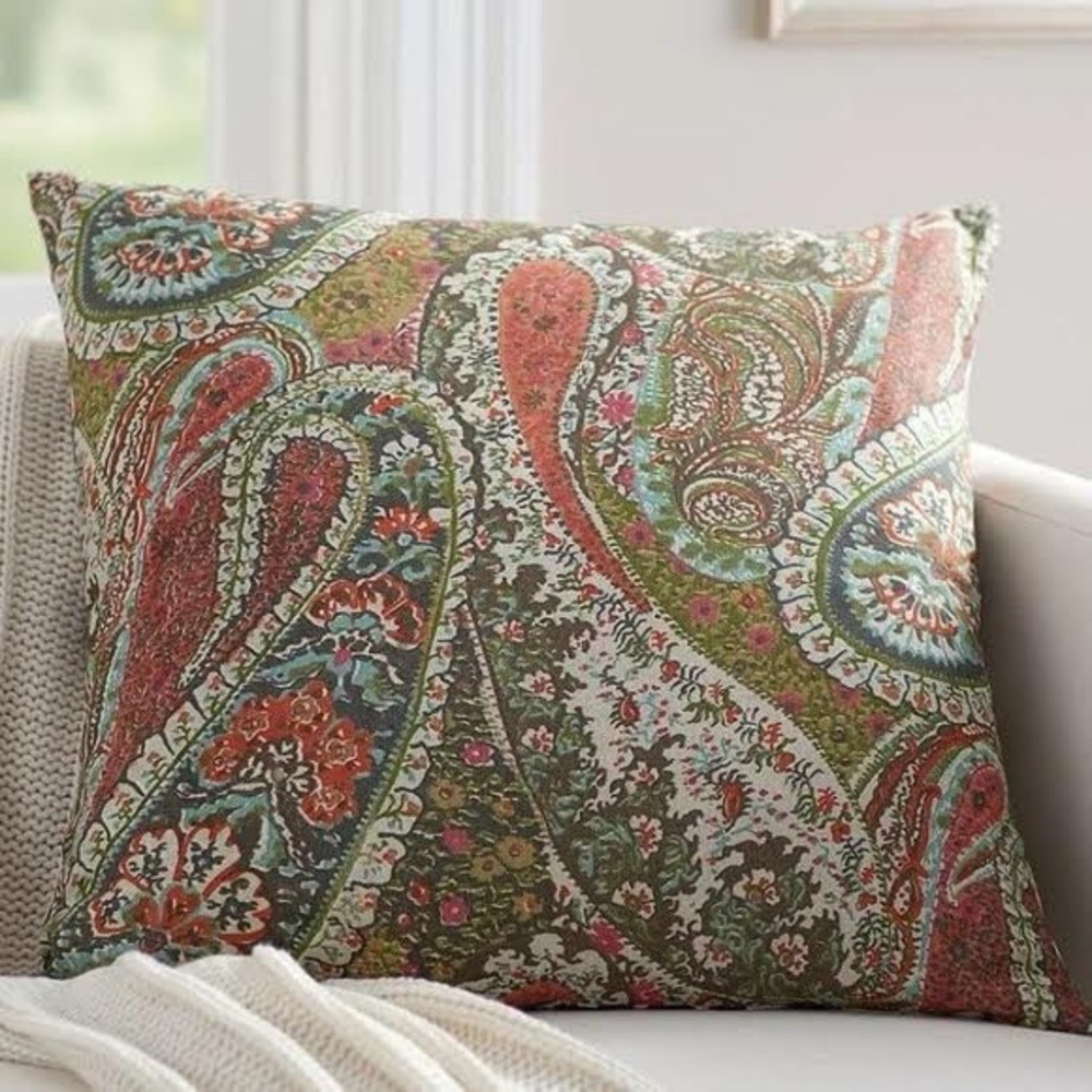 Pottery Barn Zia Paisley Reversible Pillow Covers